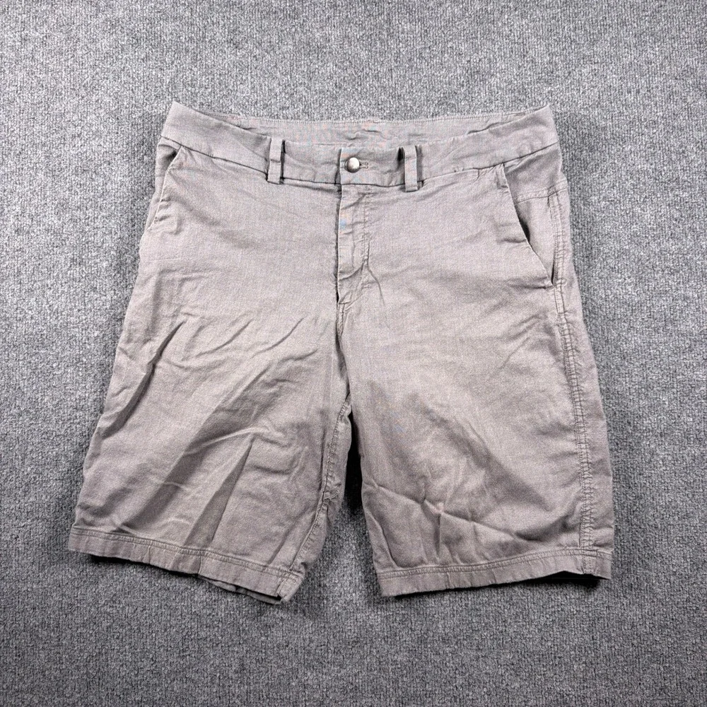 Lululemon Commission Shorts Mens 34 Gray Cotton Blend Stretch Chino 10